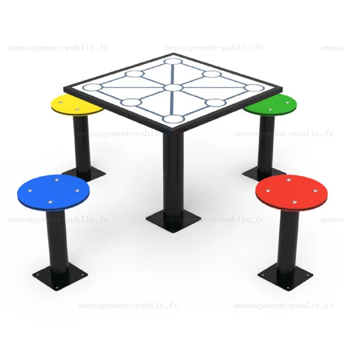 Table de jeux extérieure Tic-Tac-Toe